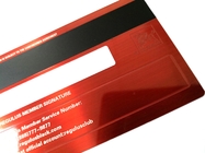 Staal Rode Geborstelde Creditcard met Magnetische de Streephandtekening van Hico