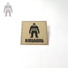 Borsteleffect de Naamplaten van het Drukblack metal voor Aangepaste Handtassen KingKong