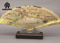 Ambachten Gouden/Zilveren Staal die stijl van de Ventilator de Decoratieve Chinese Traditionele Kunst vouwen