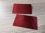 Glanzende 0.8mm Duidelijke Rode Geborstelde Metaalbetaalpas Klein Chip For Supermarket