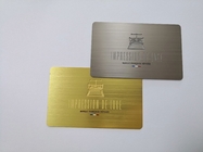 0.5mm de Visitekaartjes Deboss Logo Silver Gold Brushed Finish van het Diktemetaal