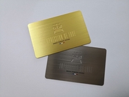 0.5mm de Visitekaartjes Deboss Logo Silver Gold Brushed Finish van het Diktemetaal