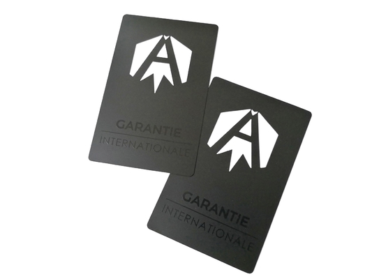 Matt Black Membership Card Custom-Staalvip Pas Verwijderd Embleem