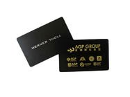 Het staalmessing Matt Black Metal Business Cards met Laser graveert Logo Name