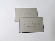 Aangepaste logo gegraveerde metalen visitekaartjes Gepersonaliseerde spiegeloppervlak