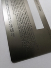 Aangepaste klassieke zilveren metalen lidmaatschapskaart Lasernaamnummer