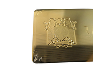 24K de gouden Metaalvisitekaartjes CR80 etsen de Druk van Silkscreen van het Embleemqr code