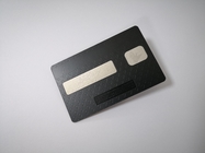 De laser graveert Metaalrfid Kaart Matt Black 4442 Chip Magnetic Stripe Debit Card