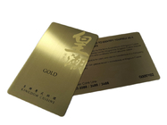 Borstel goud roestvrij staal metalen visitekaartje met geëtst logo