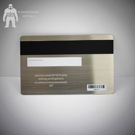 Roestvrij staal Zilveren Metaalvisitekaartjes Silkscreen die 85x54mm drukken
