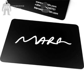 Vip van de bladelite de Visitekaartjes van het Steenblack metal, Gepersonaliseerde Zwarte Witgoudvisitekaartjes