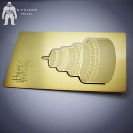 De spatie paste Glanzend Gouden Hol Metaalvisitekaartje aan etst uit Embleem