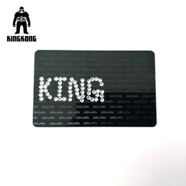 Aangepaste Metaaldrukvisitekaartjes, Zilver/Black metal Geëtste Visitekaartjes