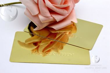 Vip nam Gouden Metaalvisitekaartjes Douane Gegraveerde Gouden Geplateerde Advertisementing toe