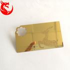 Laserbesnoeiing Geanodiseerde Gouden Visitekaartjes met Spiegel op Achter 0.3mm 0.5mm Dikte