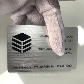 Kleurrijke Geanodiseerde Aluminiumvisitekaartjes Geborstelde Gebeëindigde Geëtste Gravure