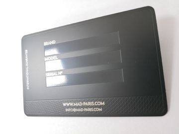 Black metalvisitekaartjes met het Glanzende UVcomité van de Druk Schrijvende Handtekening