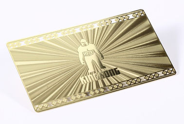 13.56mhz metaalvisitekaartjes/Kaart van het Roestvrij staal de CR80 Geplateerde Gouden Lid