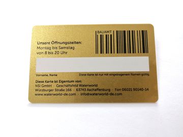 Kaarten van Eco beëindigen de Douane Gedrukte pvc met Gouden Metaal van Silkscreen Serienummerhandtekening