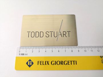 Douane 89x54x0.8mm Zilveren Geborsteld Gegraveerd het Metaalvisitekaartje van de Laserbesnoeiing Embleem