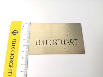 Douane 89x54x0.8mm Zilveren Geborsteld Gegraveerd het Metaalvisitekaartje van de Laserbesnoeiing Embleem