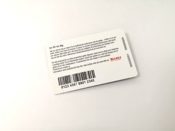 Van de de Kaartenstreepjescode van pvc van de sublimatie de Plastic die Douane Code van Qr om Hoek wordt voorgedrukt