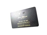 De diepe Textuur van Etslogo metal membership card with Debossed