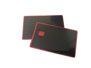 Rode Zwarte Lege het MetaalCreditcard van de spiegel Gouden Strook met Chip Slot