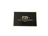 De Geplateerde Gouden Silkscreen Druk van Matte Black Metal Business Cards Roestvrij staal