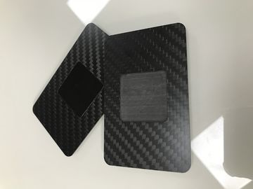 De Vezelvisitekaartjes van de steen Zwarte Koolstof met de Spaander CR80 85x54mm van NFC 13.56MHz